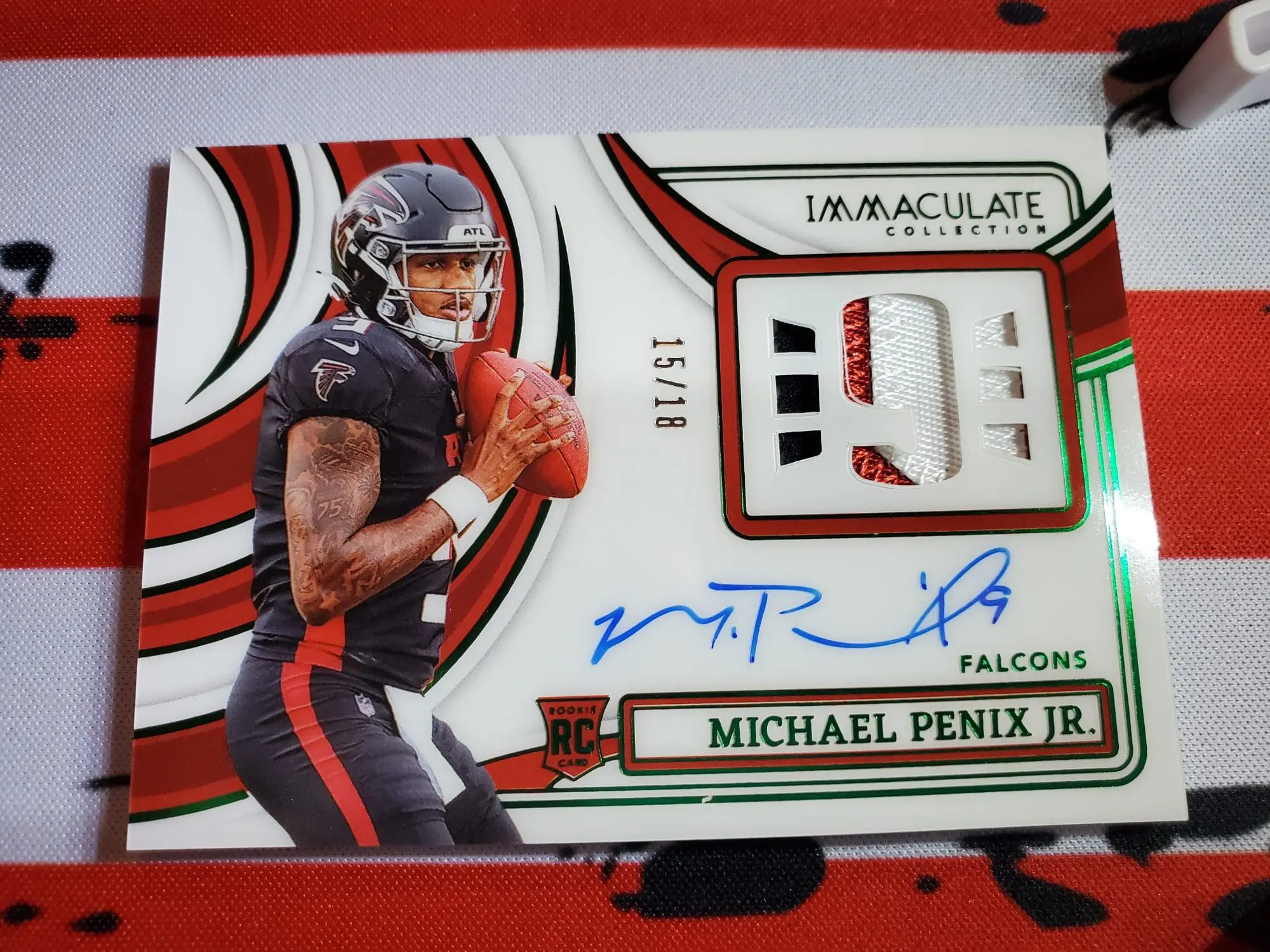 2024 Immaculate Collection Michael Penix Jr RPA 15/18 - Image 4