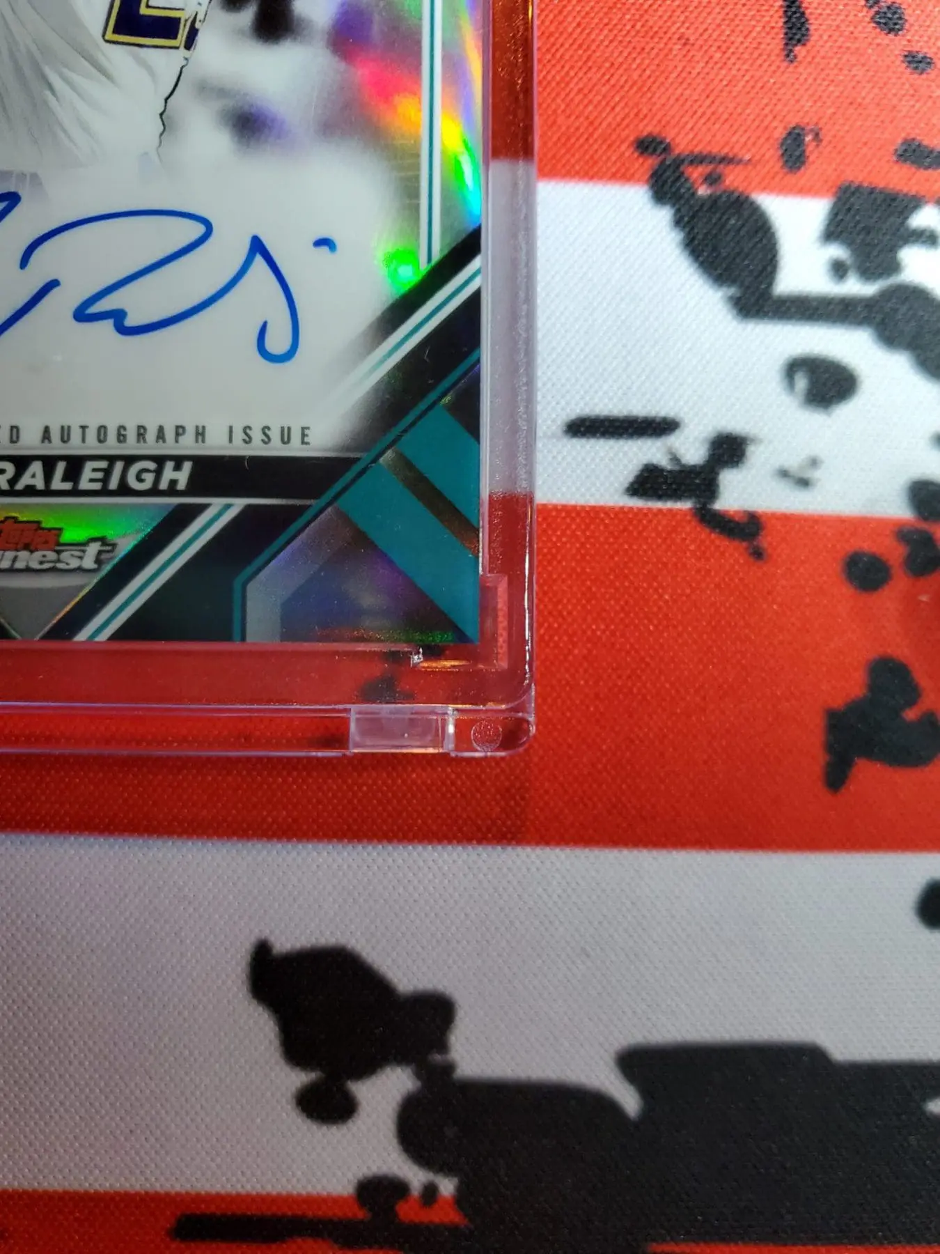 2022 Topps Finest Cal Raleigh Finest Rookie Designs Autograph - Image 14