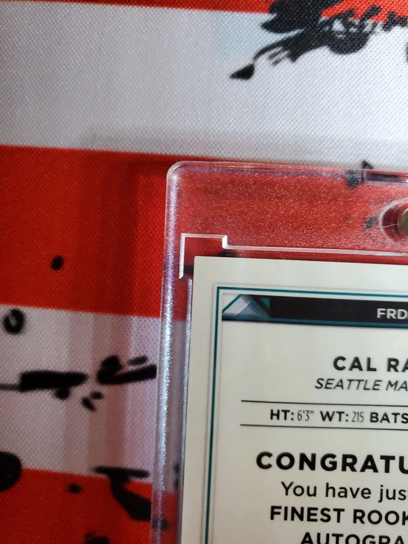 2022 Topps Finest Cal Raleigh Finest Rookie Designs Autograph - Image 10