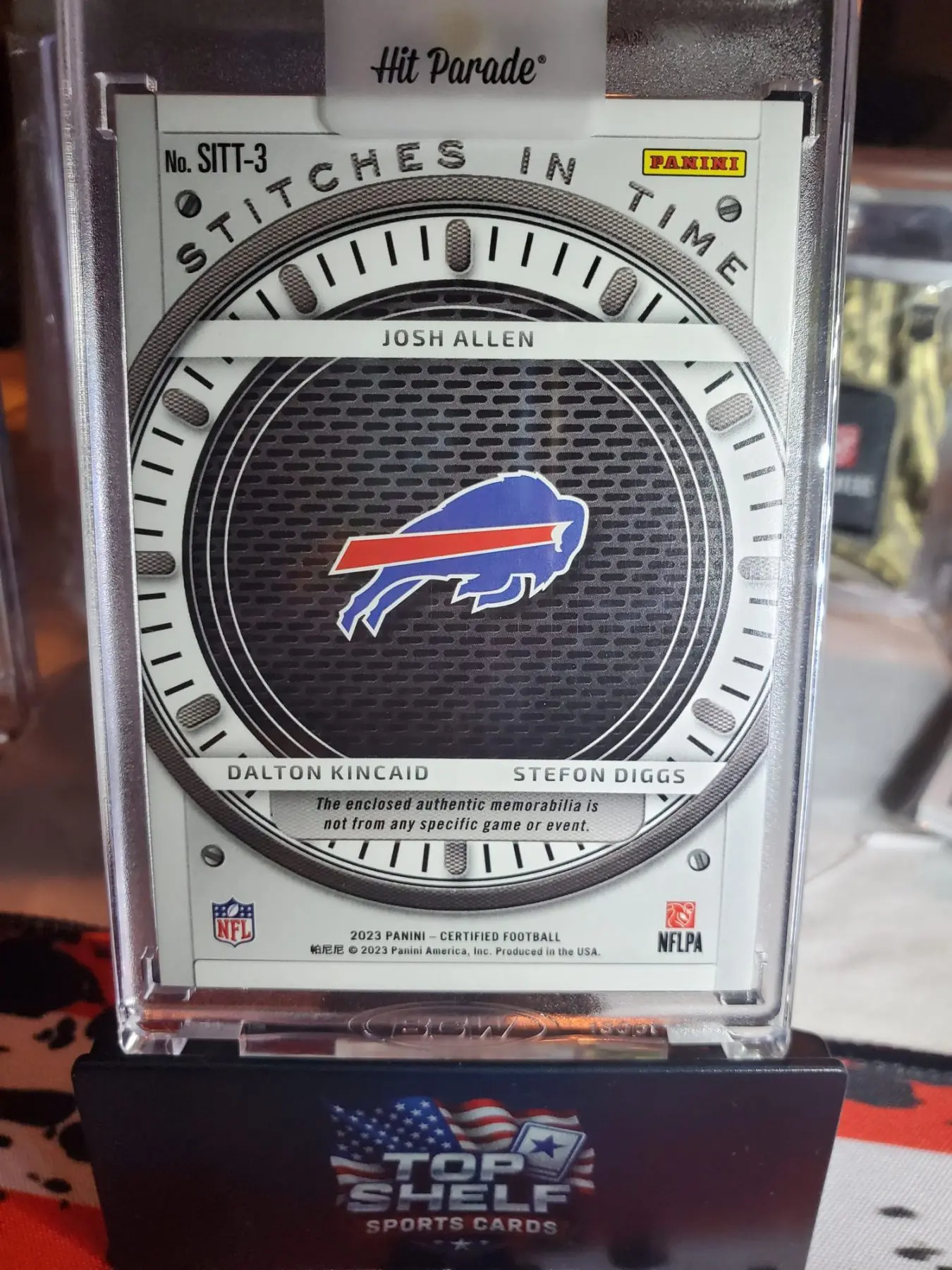 2023 Certified Stitches In Time Josh Allen/Dalton Kincaid/Stefon Diggs/5 - Image 3