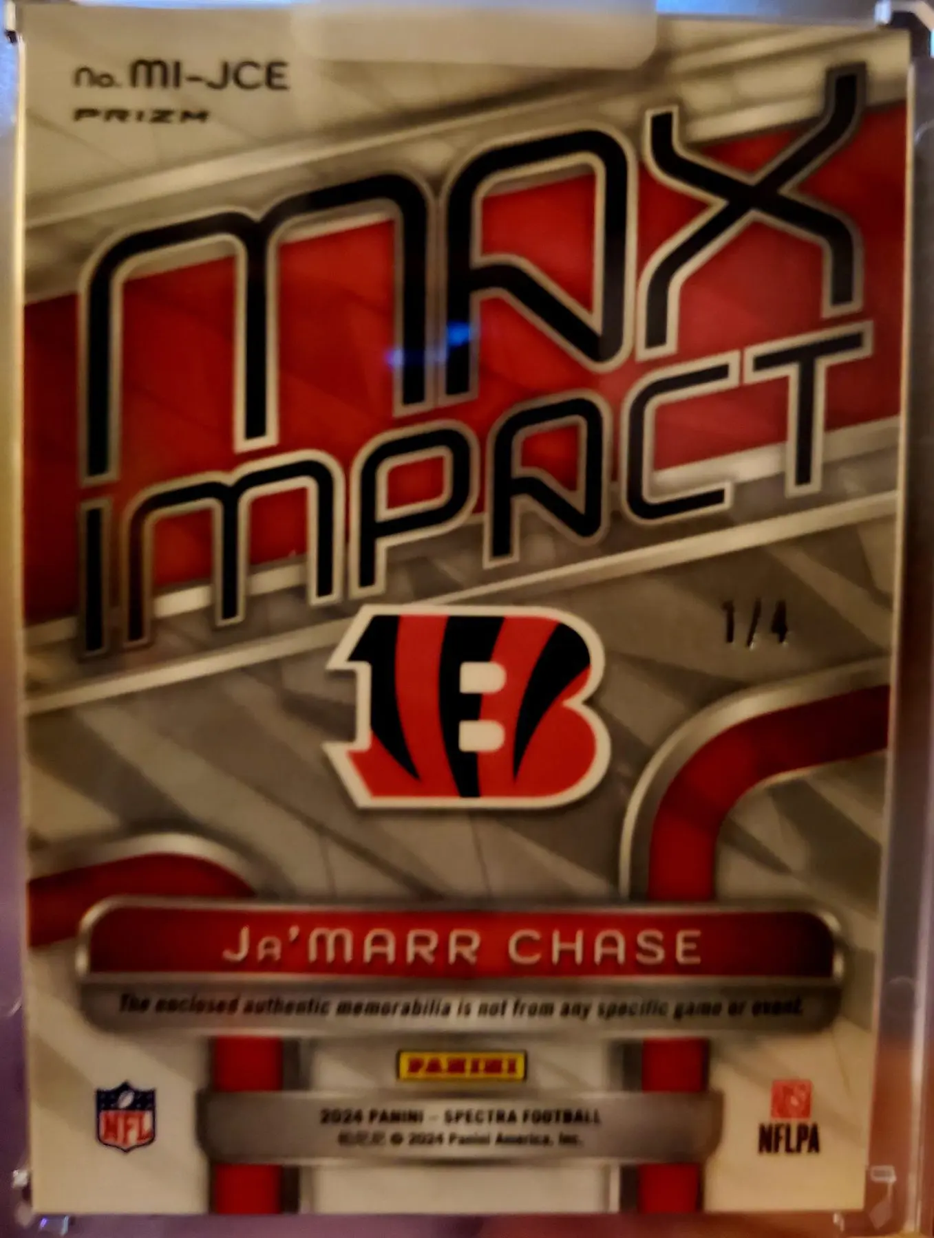 2024 Spectra Ja'marr Chase Max Impact/4 - Image 3