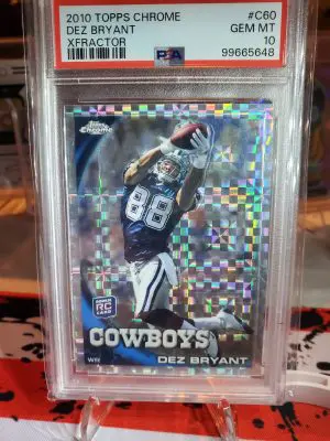 2010 Topps Chrome Dez Bryant X-fractor PSA 10