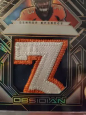 2021 Obsidian Volcanic Materials Javonte Williams/75 Denver Broncos