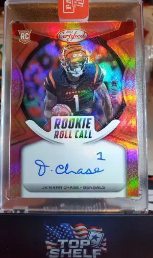 2021 Certified Football JA'MARR CHASE ROOKIE ROLL CALL /30
