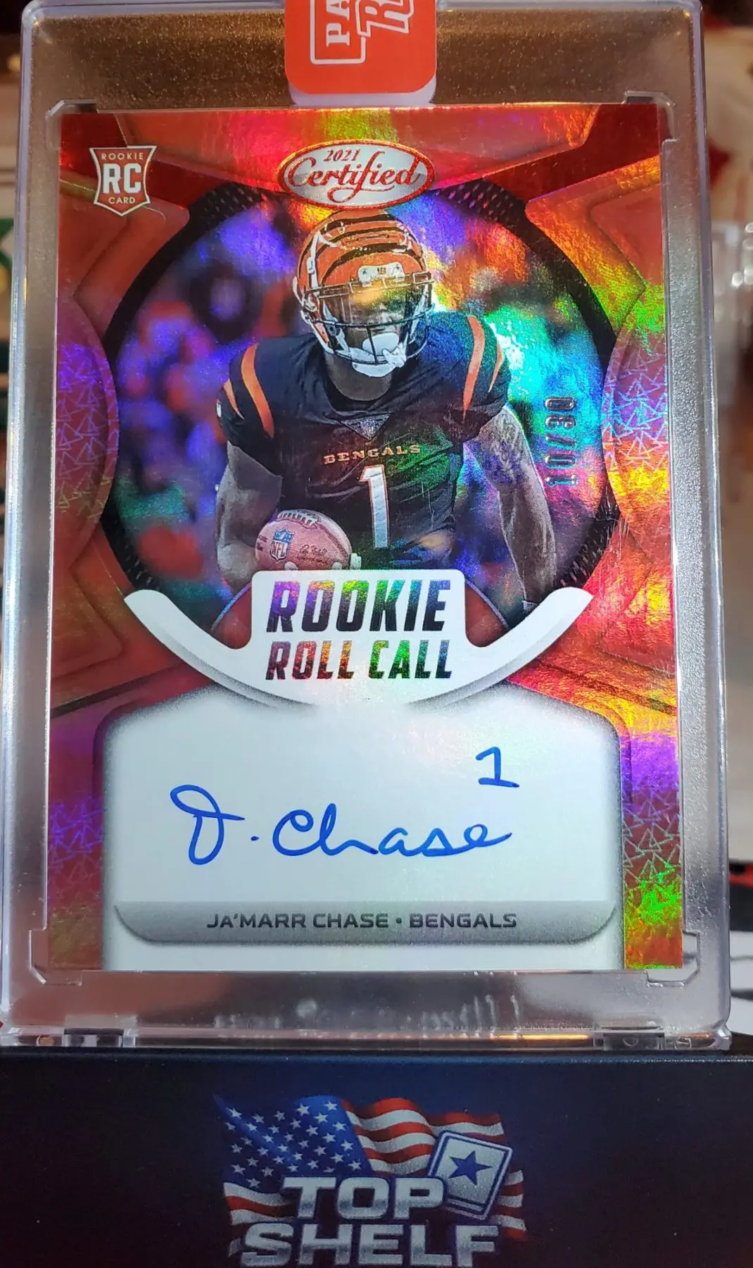 2021 Certified Football JA'MARR CHASE ROOKIE ROLL CALL /30