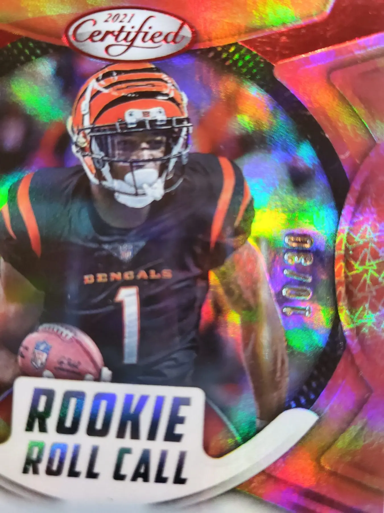 2021 Certified Football JA'MARR CHASE ROOKIE ROLL CALL /30 - Image 4