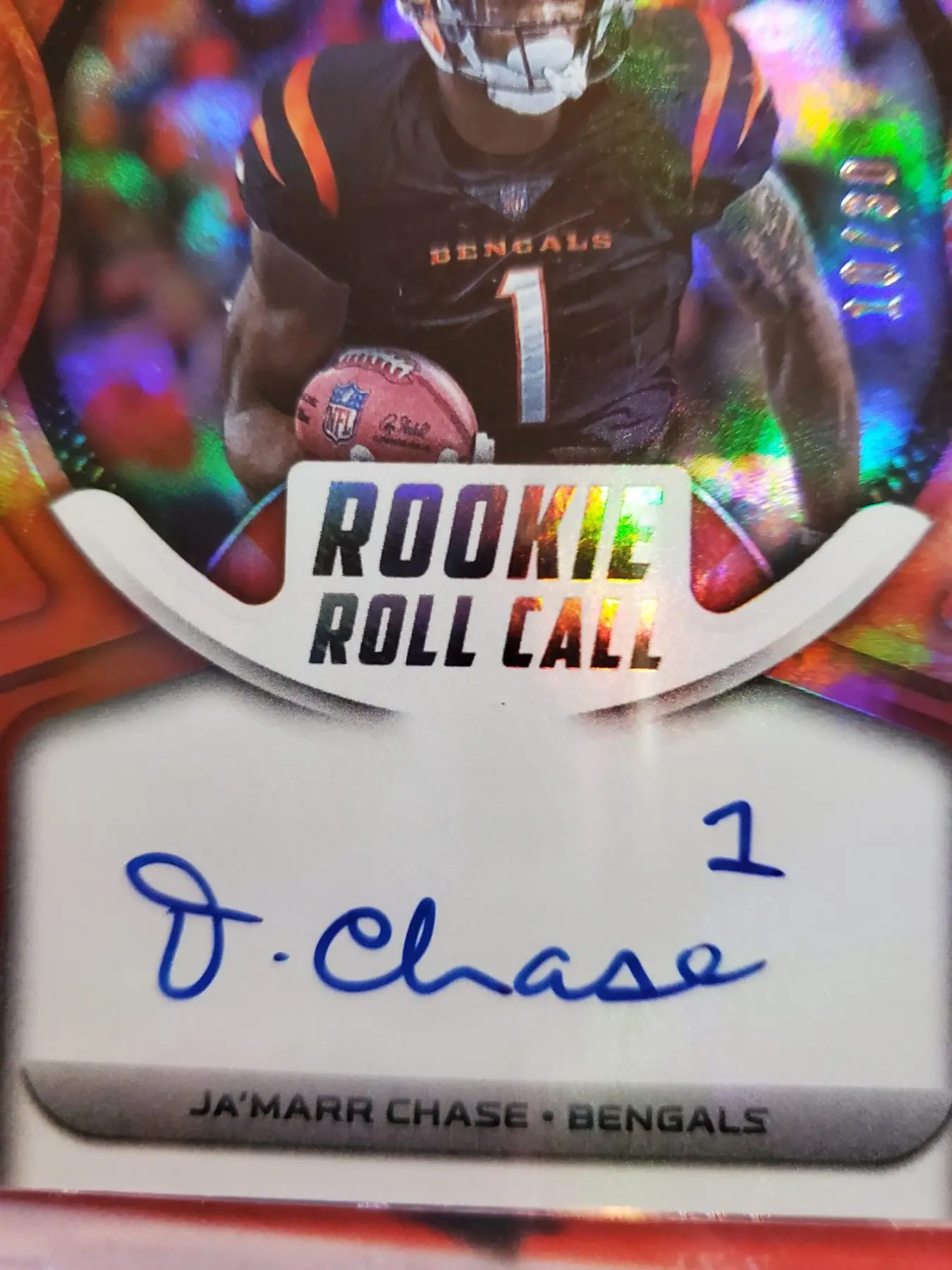 2021 Certified Football JA'MARR CHASE ROOKIE ROLL CALL /30 - Image 5