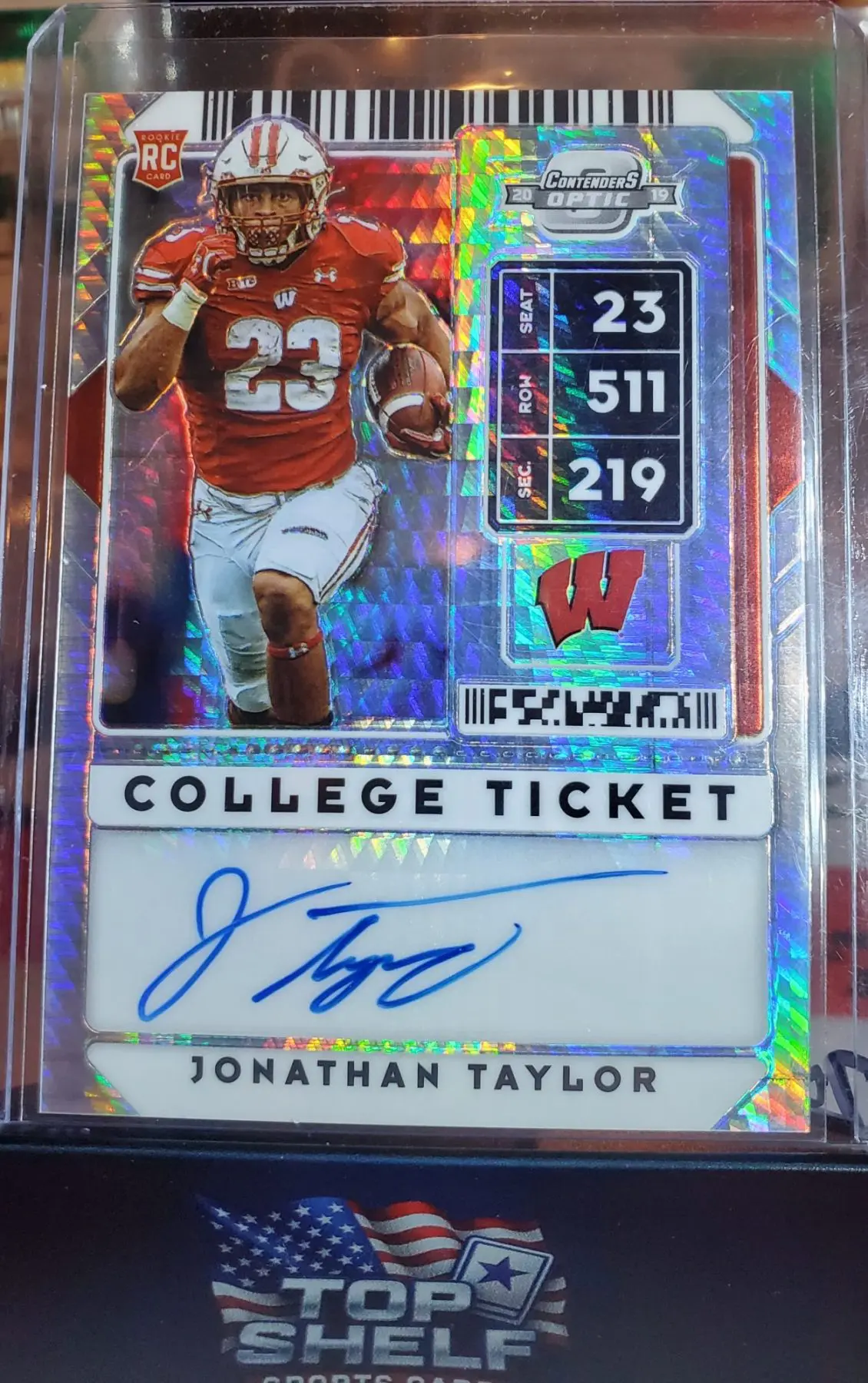 2020 Contenders Optic Jonathan Taylor Autograph Hyper Prizm RC