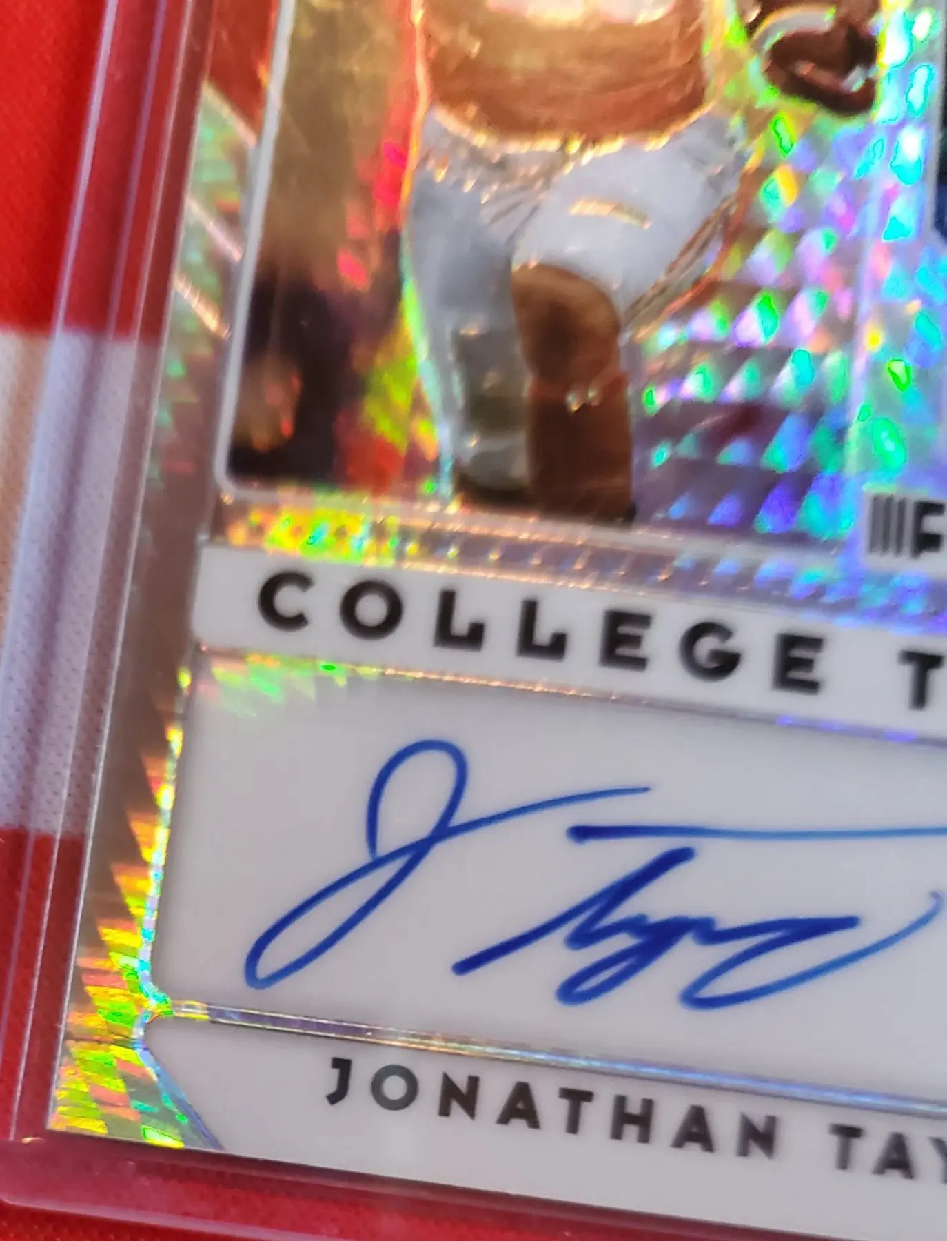2020 Contenders Optic Jonathan Taylor Autograph Hyper Prizm RC - Image 5