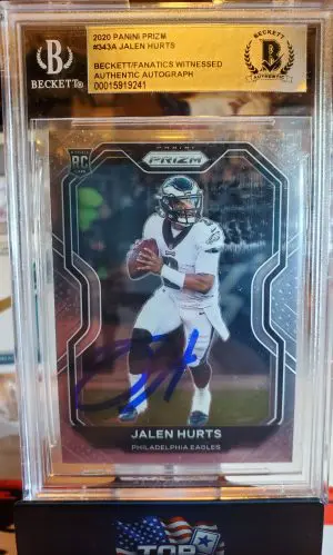 2020 Prizm Jalen Hurts Rookie Autograph