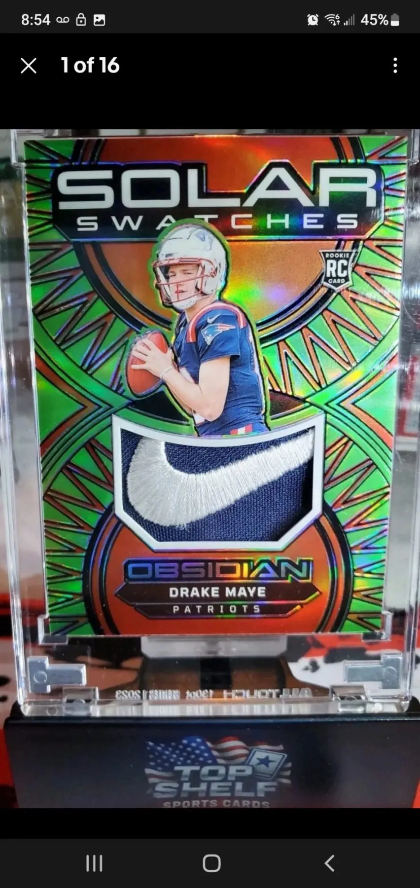 2024 Obsidian Drake Maye Solar Swatches RC 1/5 - Image 2