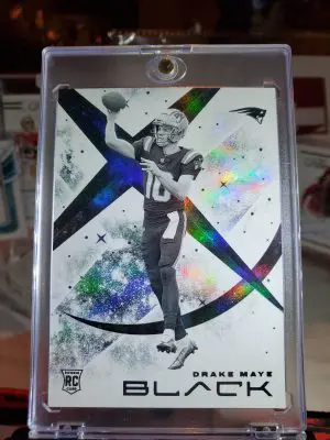 2024 Panini Black Drake Maye White Night Rookie Card SSP