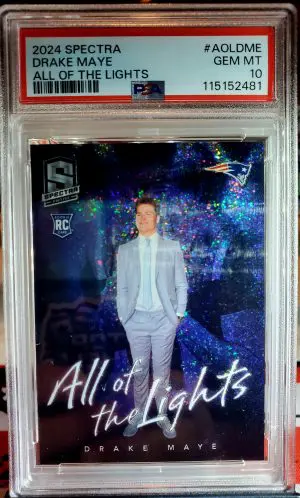 2024 Spectra Drake Maye Rookie Card All Of The Lights PSA10