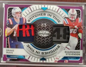 2024 Certified Stitches In Time Drake Maye-Rhamondre Stevenson 4/5