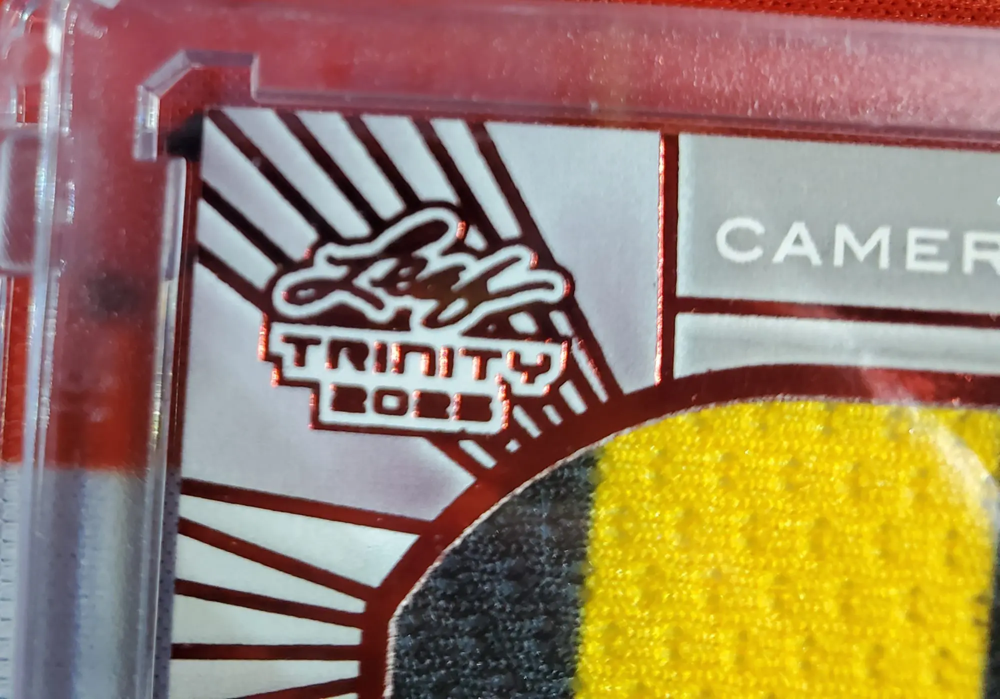 2025 Leaf Trinity - Rookie Auto Memorabilia Cam Skattebo #RM-CS1 Ruby /2(AU, - Image 8