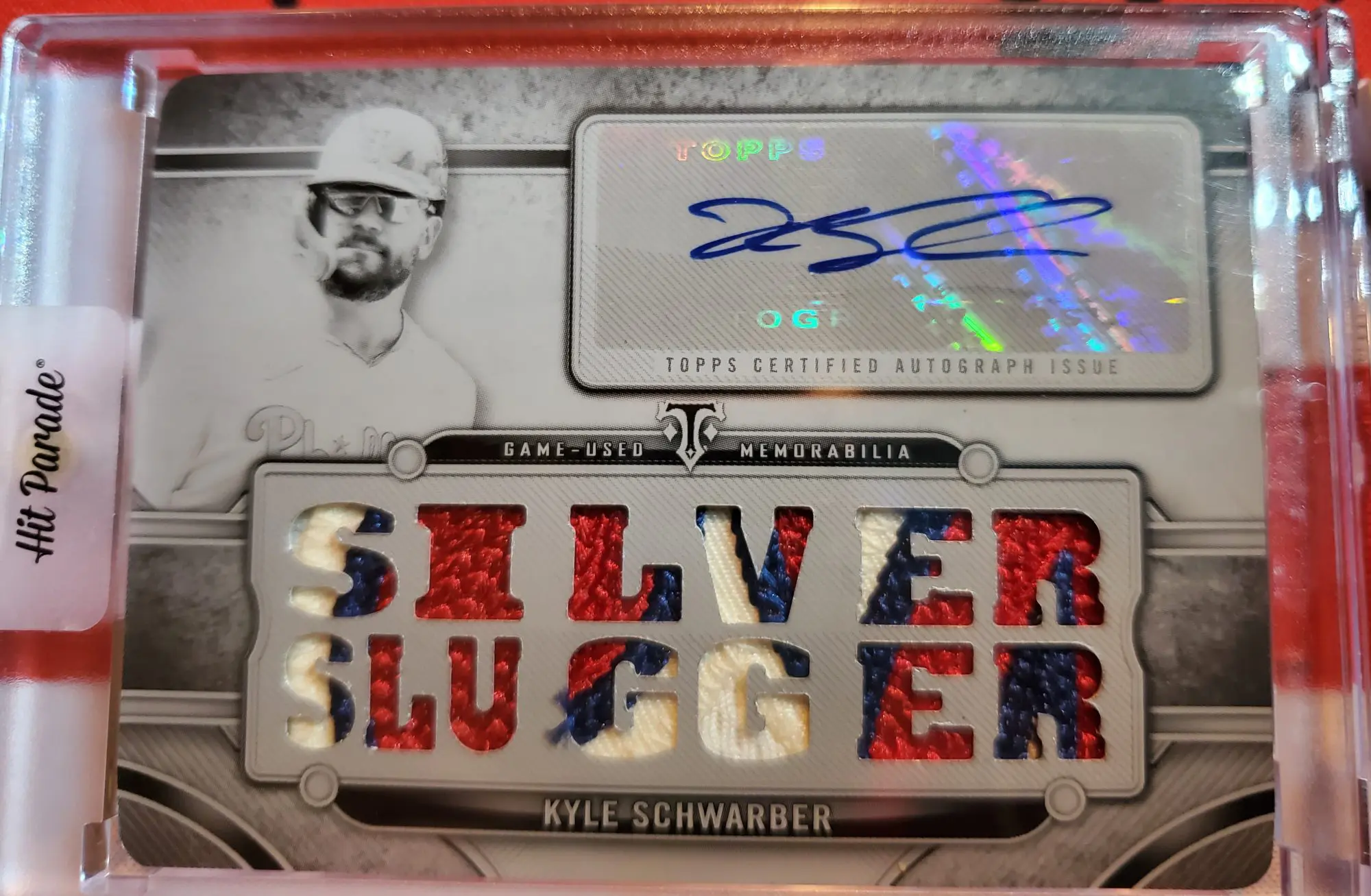 KYLE SCHWARBER 2025 TOPPS TRIPLE THREADS SILVER SLUGGER 1/1 - Image 5
