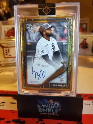 2022 Topps Transcendent Collection Luis Robert Gold Deco Autograph Card1/1