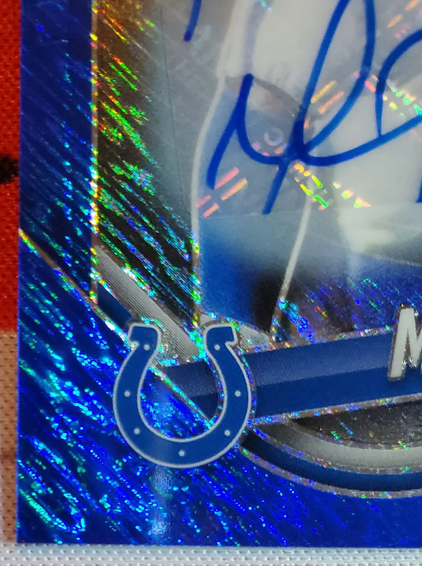 2025 PRIZM MARSHALL FAULK BLUE SHIMMER AUTOGRAPH/25 - Image 5