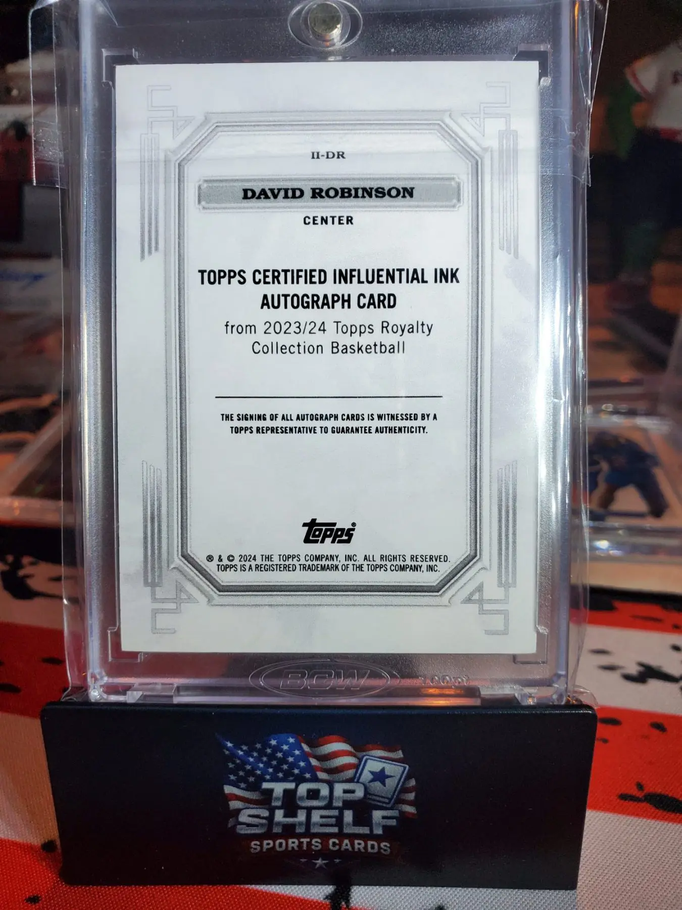 2023-24 Topps Royalty - Influential Ink David Robinson #II-DR Gold /10 (AU) - Image 4