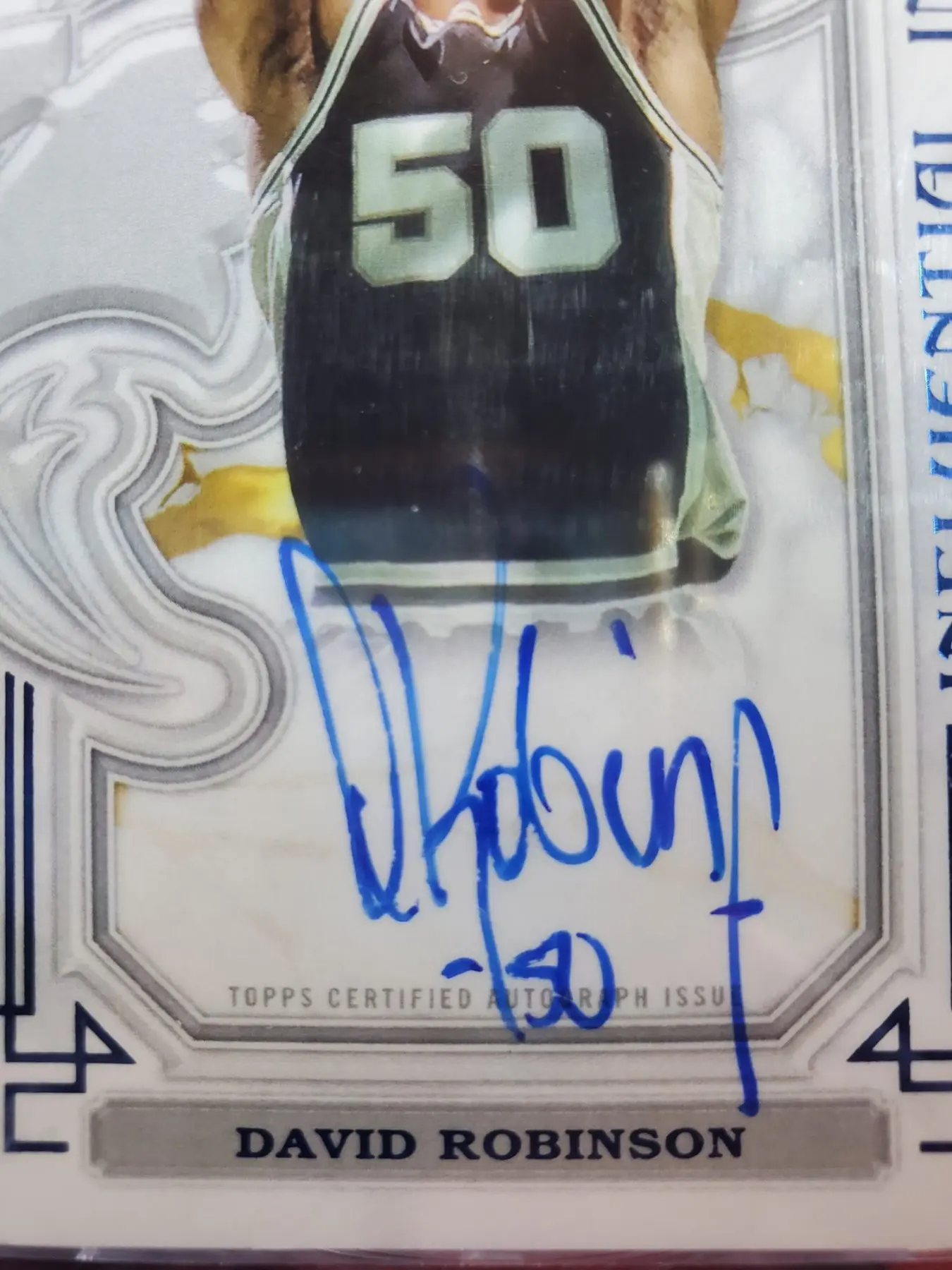 2023-24 Topps Royalty - Influential Ink David Robinson #II-DR Gold /10 (AU) - Image 3