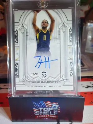 2023-24 Topps Royalty Collection Basketball Pillars Of Greatness Signatures Tyrese Haliburton /99
