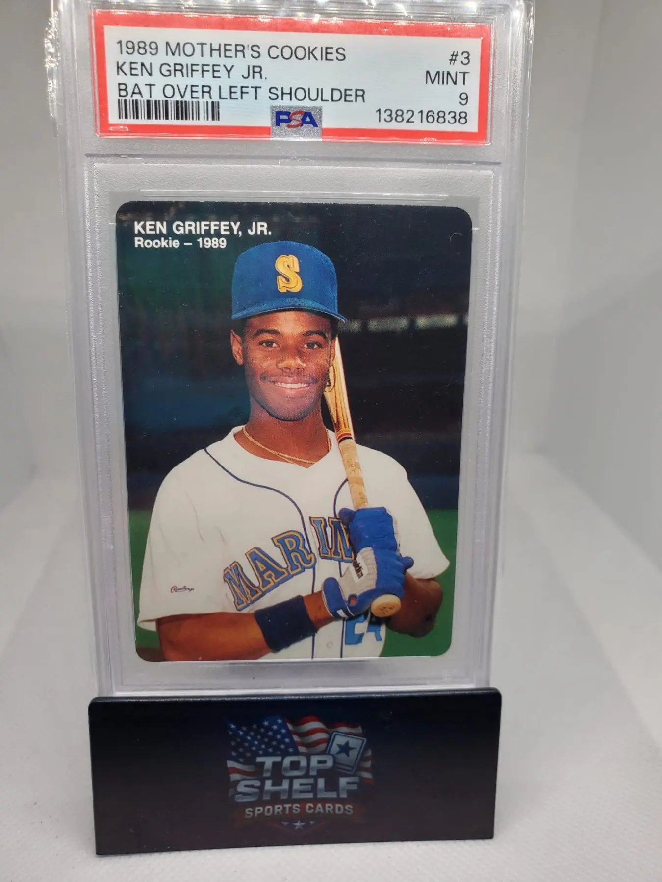 1989 Mothers Cookies Ken Griffey Jr Rookie Card PSA9
