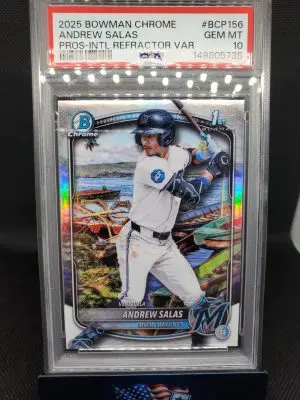 2025 Bowman Chrome Andrew Salas International Prospects Variation PSA 10