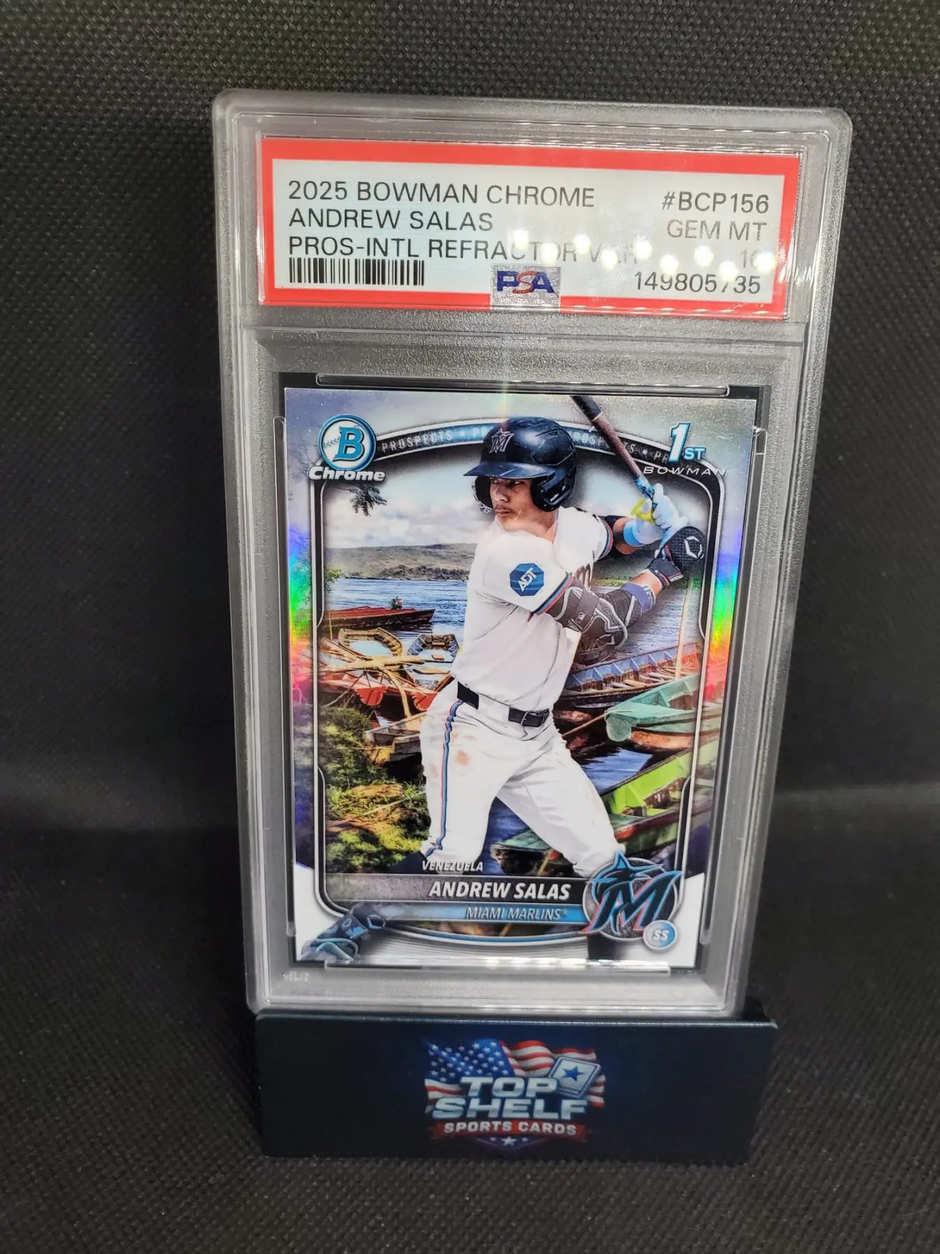 2025 Bowman Chrome Andrew Salas International Prospects Variation PSA 10 - Image 2