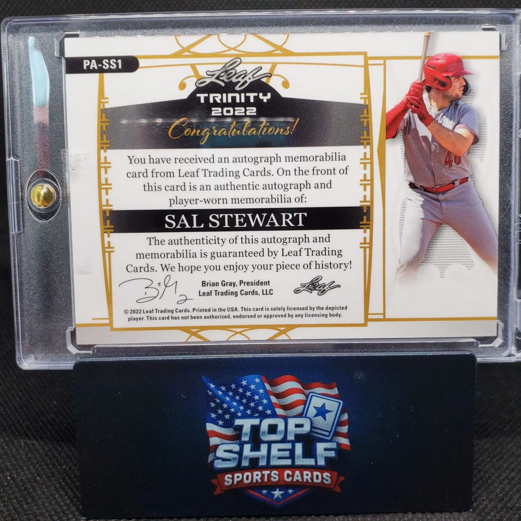 2022 Leaf Trinity Sal Stewart RPA Bookend 99/99 - Image 3