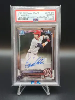 2025 BOWMAN DRAFT CHROME ELI WILLETTS PROSPECT AUTOGRAPH #CPA-EW PSA 10
