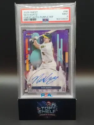 2025 TOPPS FINEST NICK FINEST AUTOGRAPHS PURPLE REFRACTOR /125