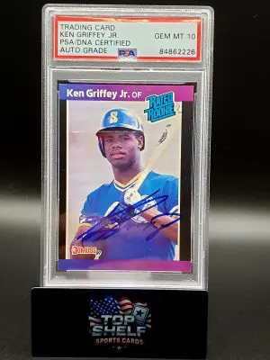 1986 Ken Griffey Jr Rated Rookie Autograph Card PSA 10