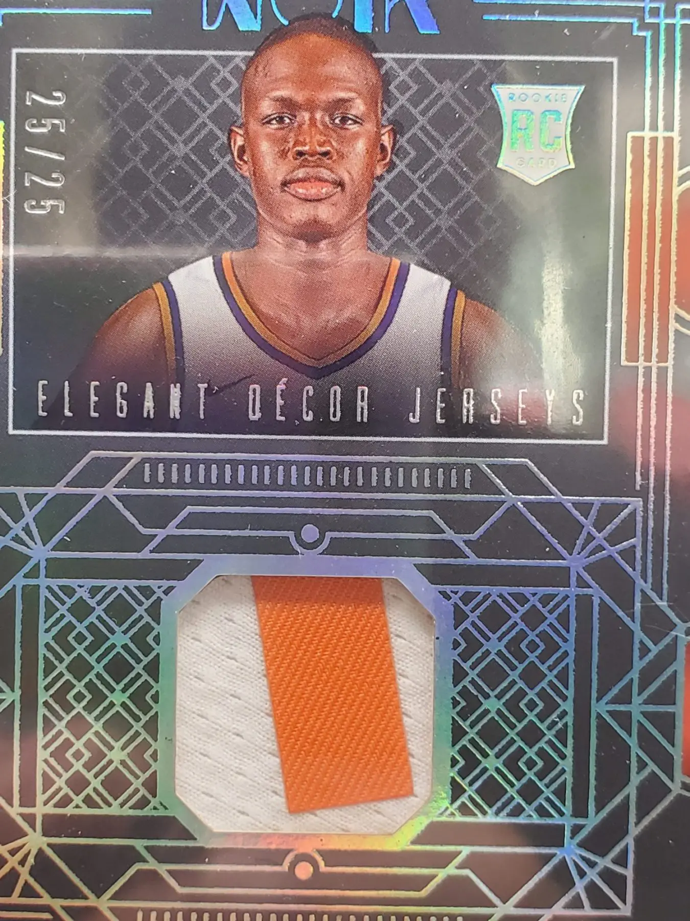 2025-26 Panini Noir Basketball Khaman Maluach Elegant Decor Jerseys 25/25 - Image 3