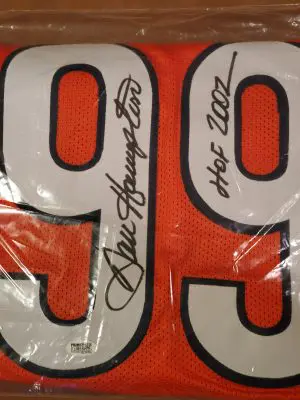 Dan Hampton Autographed Jersey Denver Broncos  Pro Football Hall of Fame!