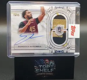 2023-24 Topps Royalty Collection Basketball Donovan Mitchell Regalia Relics Signature Card /15