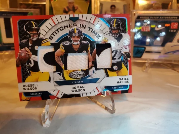 2024  Certified Stitches In Time Russell Wilson/Roman Wilson/Najee Harris 04/25