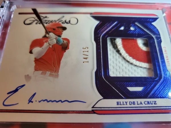 2023 FLAWLESS BASEBALL FLAWLESS SIGNATURE MATERIALS ELLy De La Cruz Patch... - Image 11