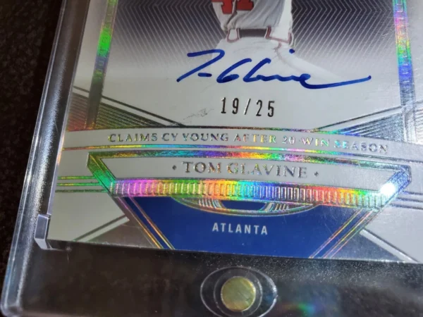 2023 Panini Flawless - Flawless Achievements Tom Glavine #FA-26 /25 (AU) - Image 4
