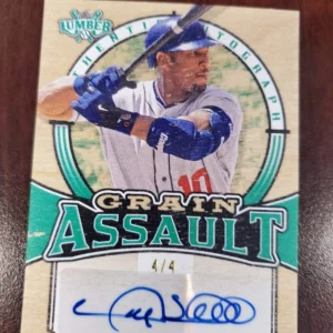 2023 Leaf Lumber Baseball Emerald Edition Grain Assault Gary Sheffield /4