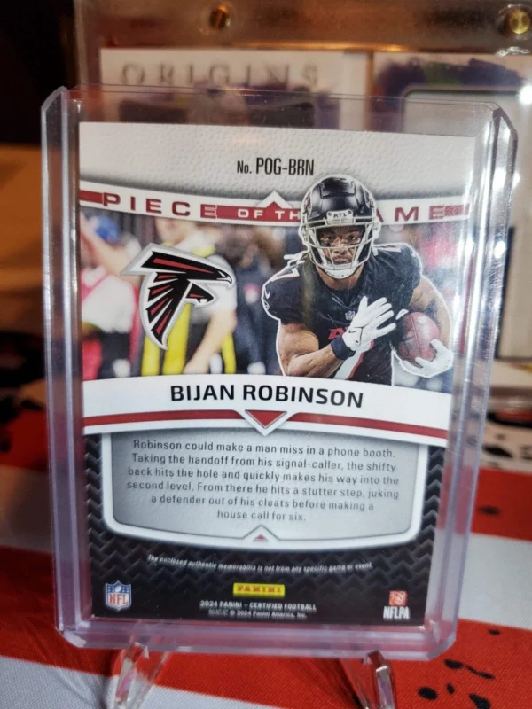 2024 Panini Certified - Piece of the Game Relics Bijan Robinson #POG-BRN Teal... - Image 2