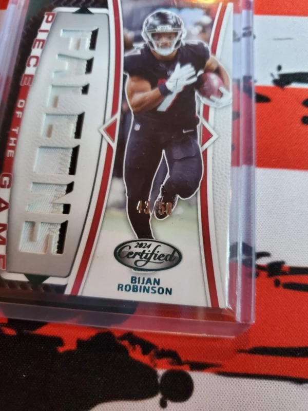 2024 Panini Certified - Piece of the Game Relics Bijan Robinson #POG-BRN Teal... - Image 3
