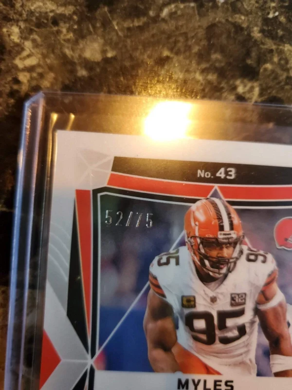 2024 Obsidian Myles GARRETT SILVER /75 #43 - Image 3