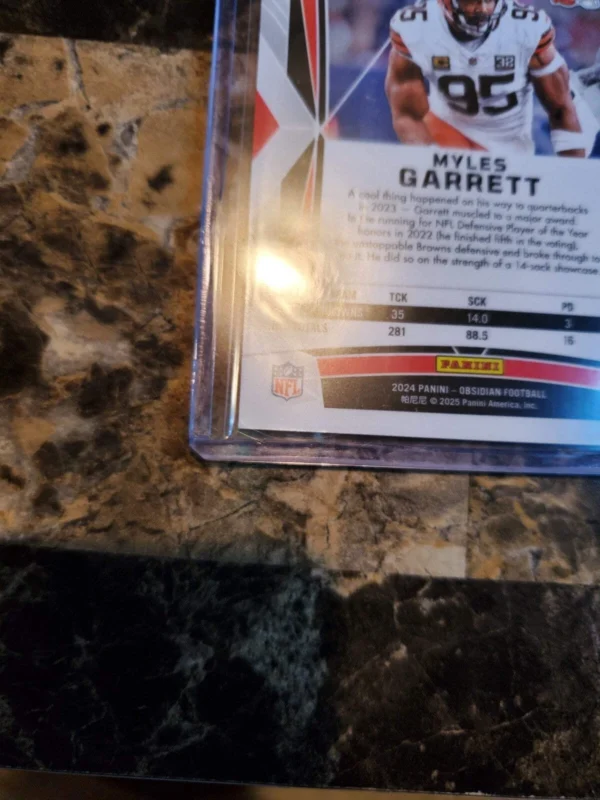 2024 Obsidian Myles GARRETT SILVER /75 #43 - Image 5