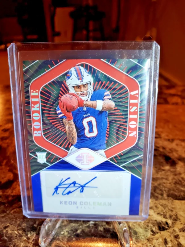 2024 Panini Illusions - Rookie Vision Signatures Keon Coleman #RVS-KCN Red &...