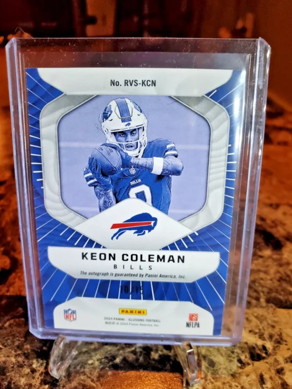 2024 Panini Illusions - Rookie Vision Signatures Keon Coleman #RVS-KCN Red &... - Image 6