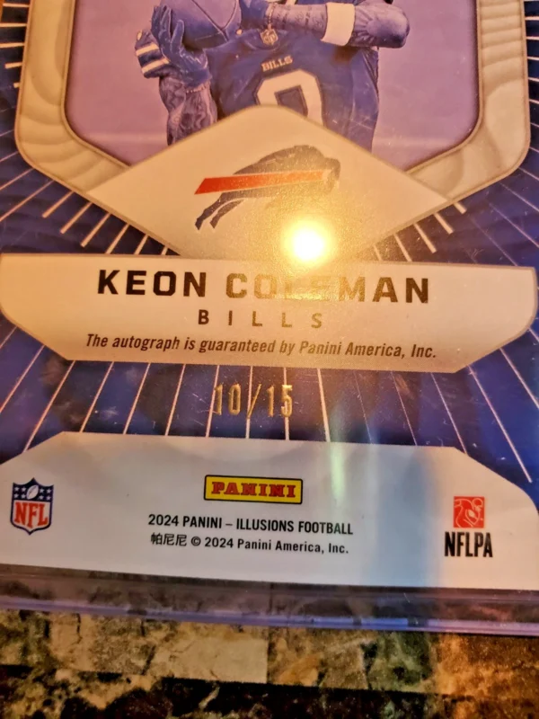 2024 Panini Illusions - Rookie Vision Signatures Keon Coleman #RVS-KCN Red &... - Image 7