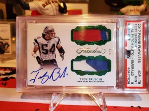 2017 Flawless Tedy Bruschi Dual Patch Autograph 2/2