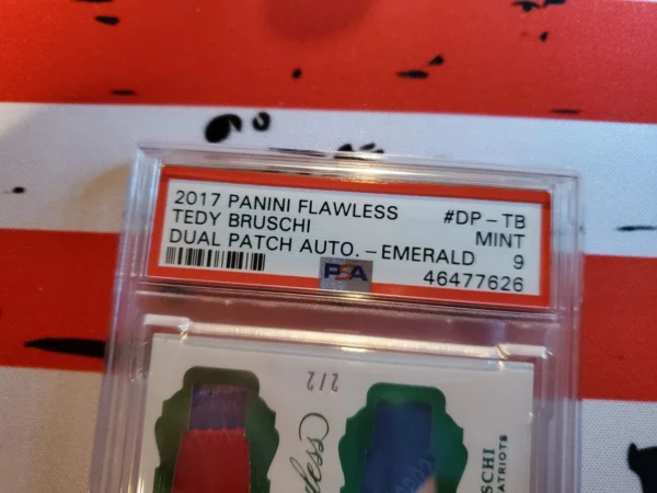 2017 Flawless Tedy Bruschi Dual Patch Autograph 2/2 - Image 4