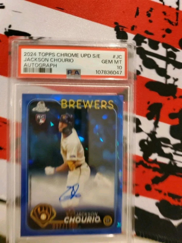 2024 Topps Chrome Update Series Sapphire Edition - Autographs Jackson Chourio... - Image 4