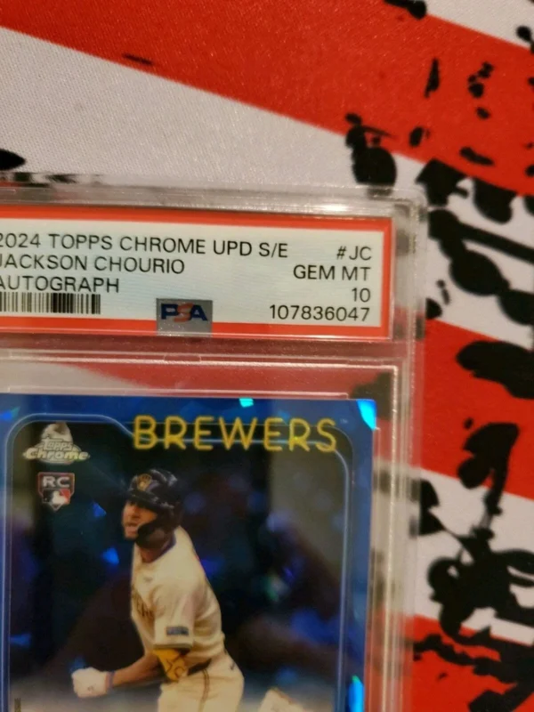 2024 Topps Chrome Update Series Sapphire Edition - Autographs Jackson Chourio... - Image 5